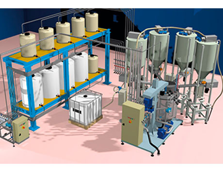 Liquid Dosing System For Mixing Machines Chemical Mixer