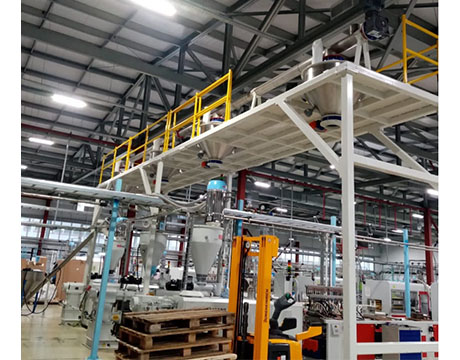 Auto Feeding Dosing Mixing System For PVC Door Extrusion Line